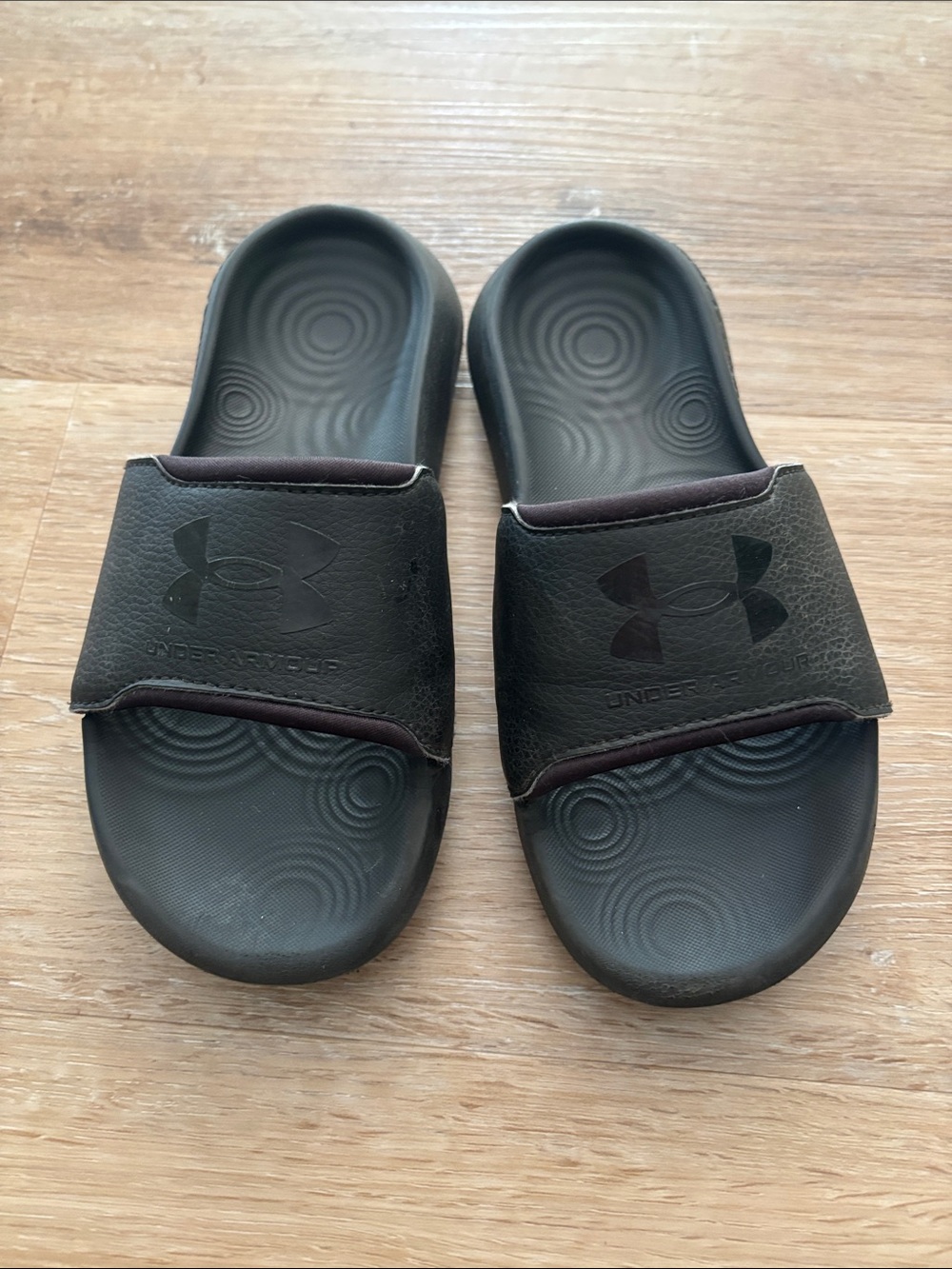 Under Armour Kids Brown/Black Adjustable Slide Sandals